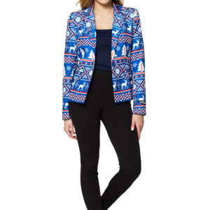 Suitmeisterâ¢ Christmas Blue Nordic Blazer